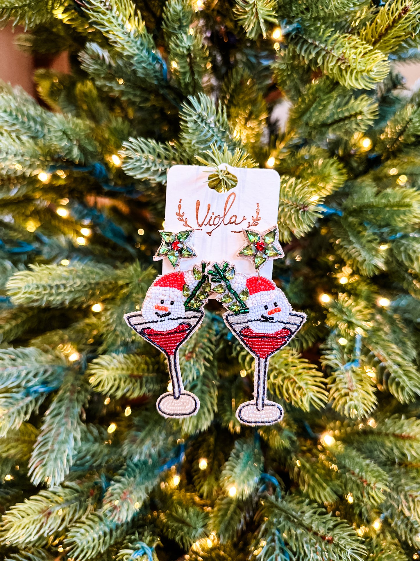 Christmas Cocktail Earrings